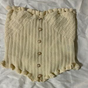 Cream Button-Up Women's Sweater